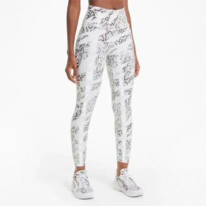 Puma Train Untamed High Waist 7/8 Tights Leggings Snakeskin Print Size XS